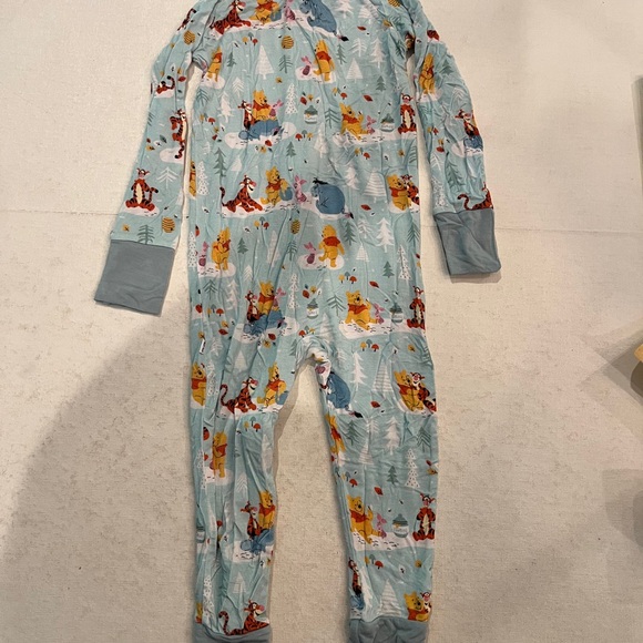 Little Sleepies Disney Winnie the Pooh Christmas Blue Footie/ onesie pajama - Picture 7 of 7